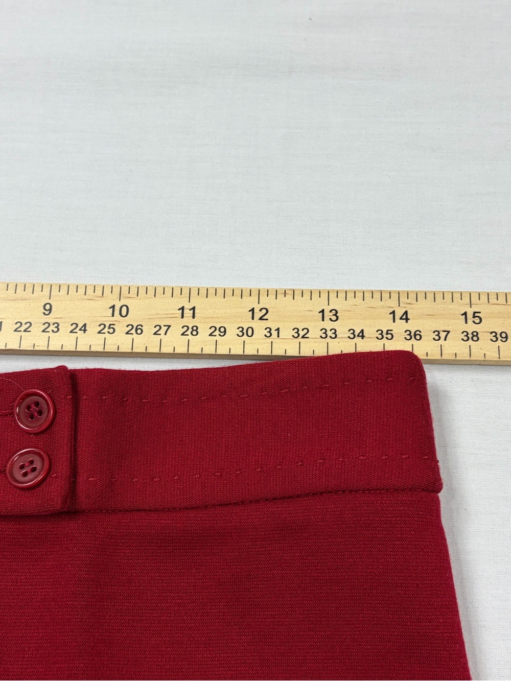 BCBGMAXAZRIA Cherry Red Tailored Cuffed Flare Pants Size 0 - Picture 9 of 13